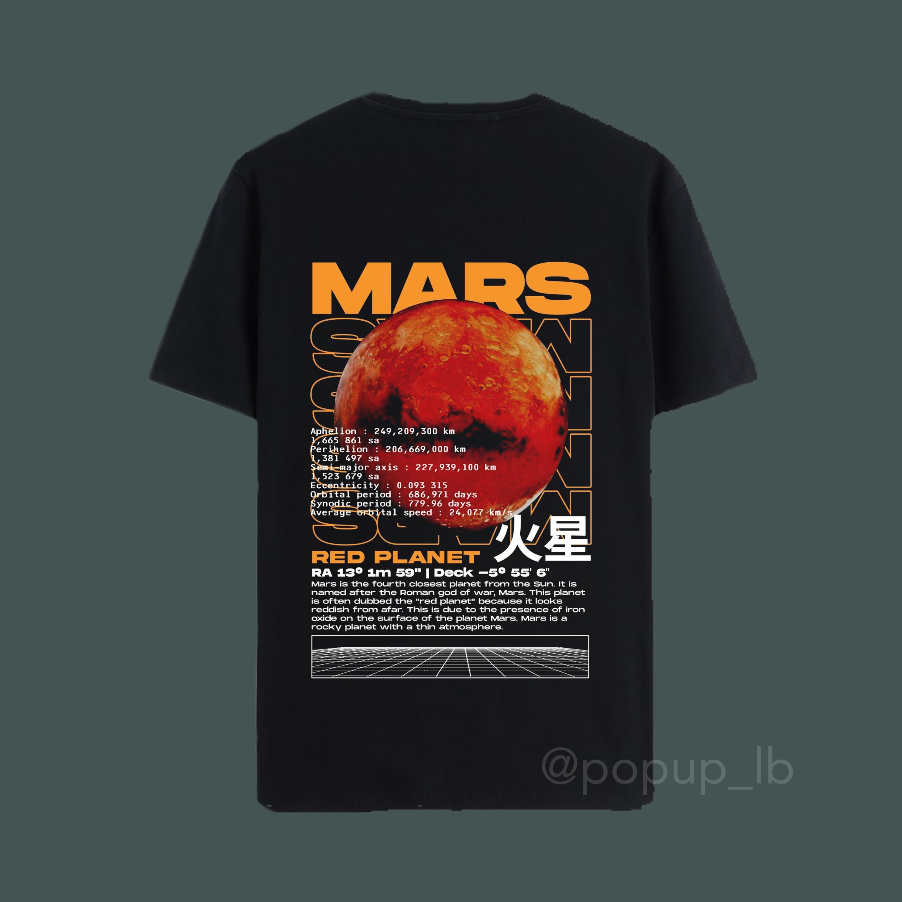 Mars T Shirt Pop up