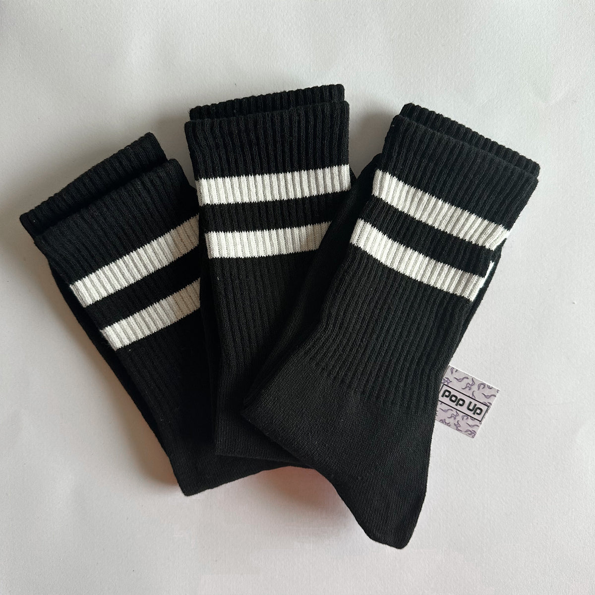 Black Striped Socks